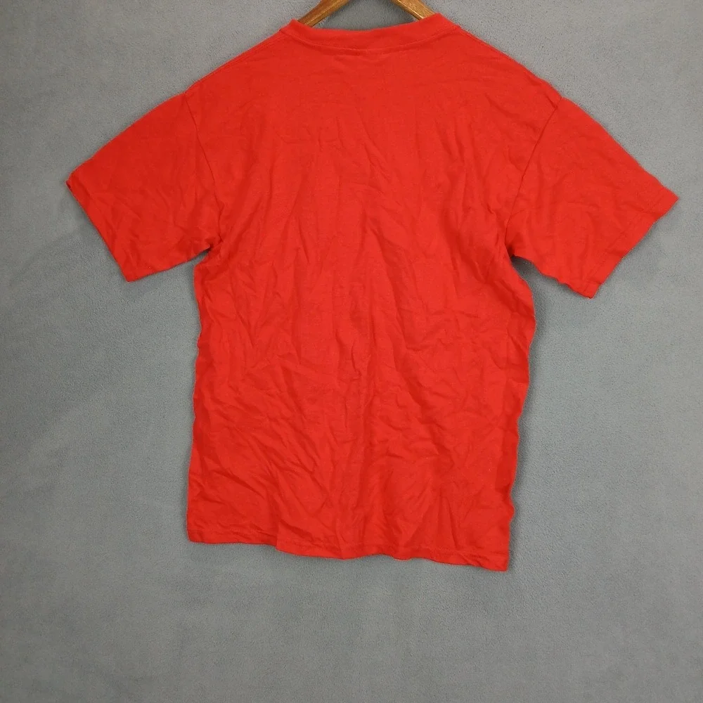 Cn Tower T Shirt Boys Large Red Cotton Graphic Print Casual Pullover Crewneck